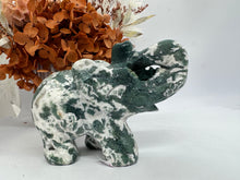 Load image into Gallery viewer, Moss Agate Lge Elephant
