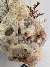 Load image into Gallery viewer, Brazilian Pink Amethyst Geode on stand
