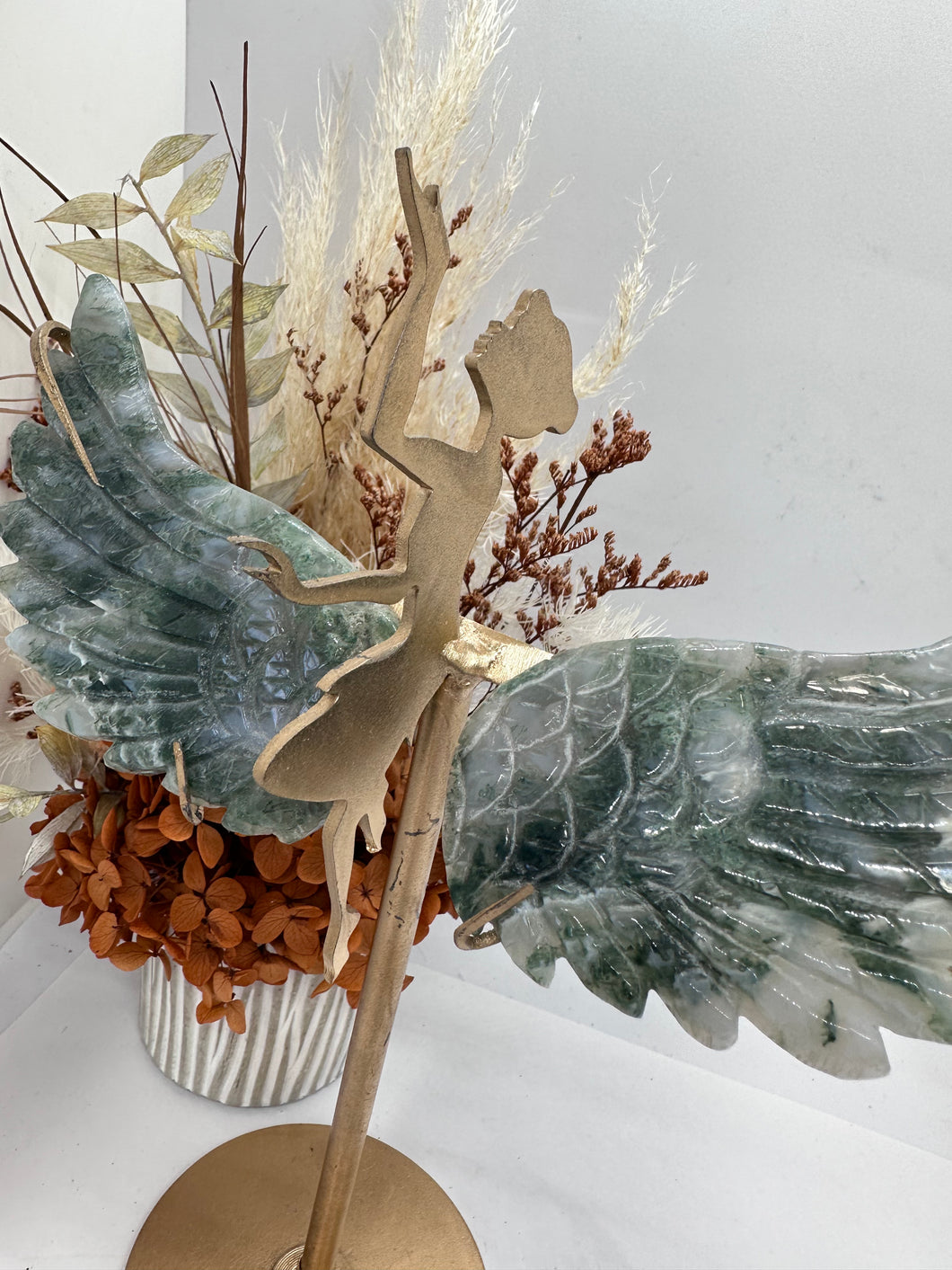 Moss Agate Fairy Wings