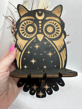 Load image into Gallery viewer, Owl Wooden Shelf and Pendulum Holder
