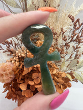 Load image into Gallery viewer, Moss Agate Ankh
